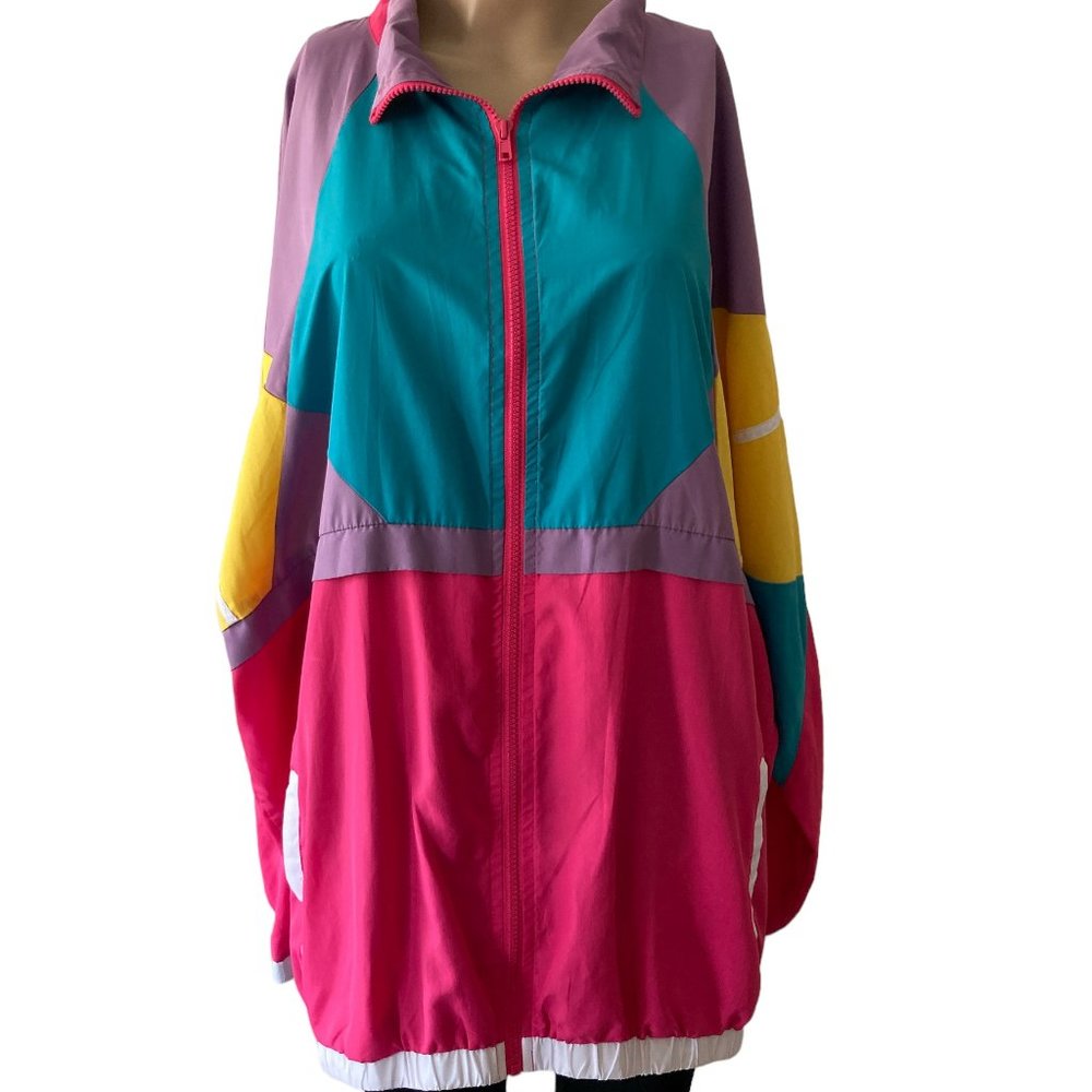 Funny Guy Creations Neon XL Windbreaker Jacket and Cap Sac Hat Unisex